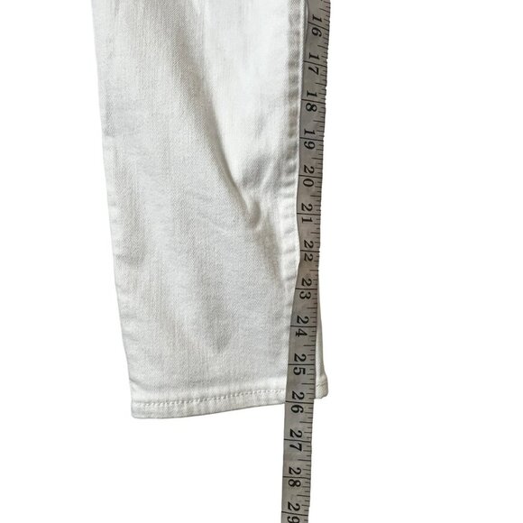 Levi Strauss Mis Rise Skinny Crop Women's White Jeans - Picture 8 of 9